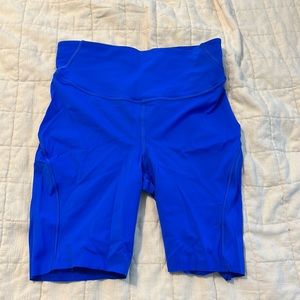 Electric blue bike shorts?